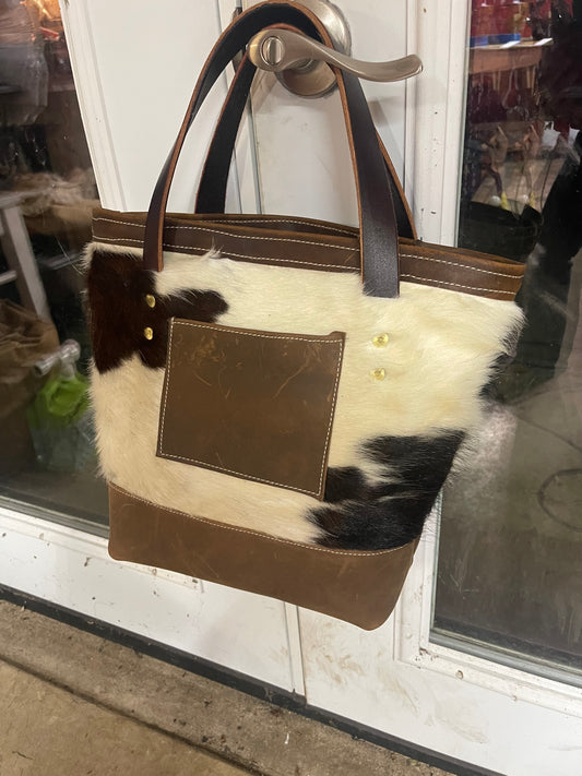 Cowhide tote